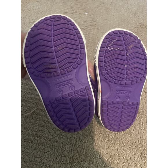 Crocs Kids Crocband Sandals Purple Sz 4 Toddler - Picture 3 of 4